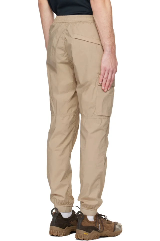 Stone Island Beige 3100031 Stretch Cotton Tela 'Paracadute' Cargo Pants, photo 3 of 5 from SSENSE