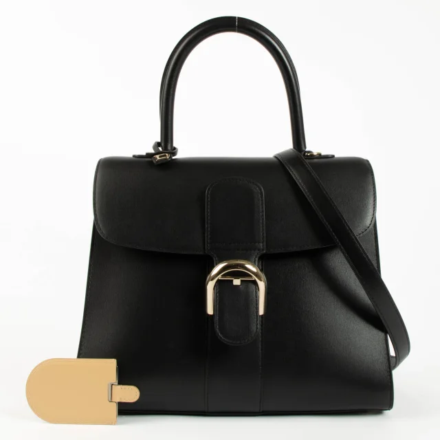 Delvaux Box Calf Brillant MM Bag in Black Box leather from Labellov, photo 2 of 6