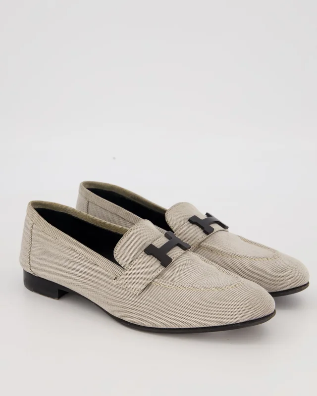 Hermès Paris Loafer in Prunior Canvas Size EU 37 in Canvas from Sellier, photo 2 of 2