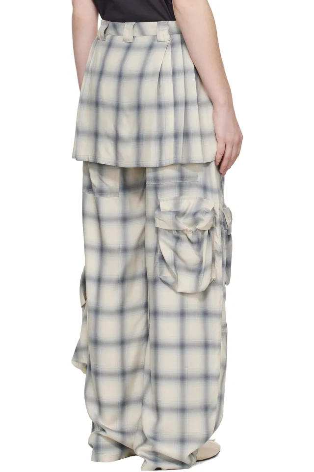Collina Strada Off White Lawn Skirt Cargo Pants, photo 3 of 4 from SSENSE