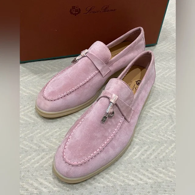 Loro Piana Women's Loafers in pink Suede from Poshmark