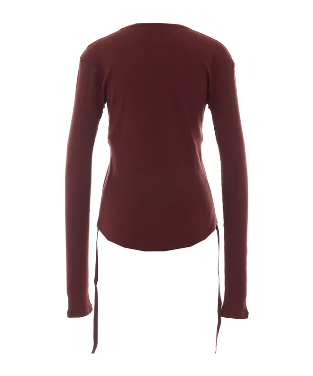Ann Demeulemeester Dot Wrinkled Cropped Long Sleeves Top, photo 2 of 4 from SENSER