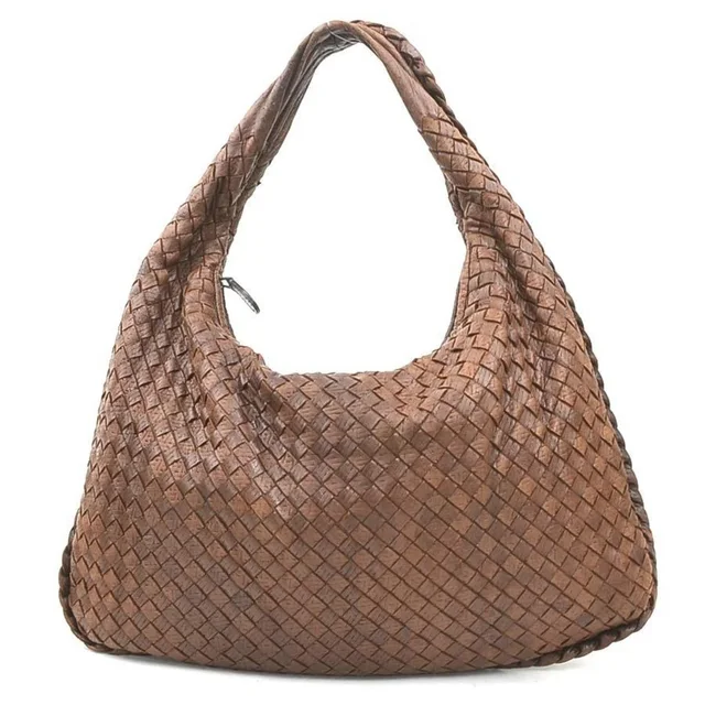 Bottega Veneta Brown Leather Intrecciato Shoulder Bag in brown|red Woven leather from Poshmark