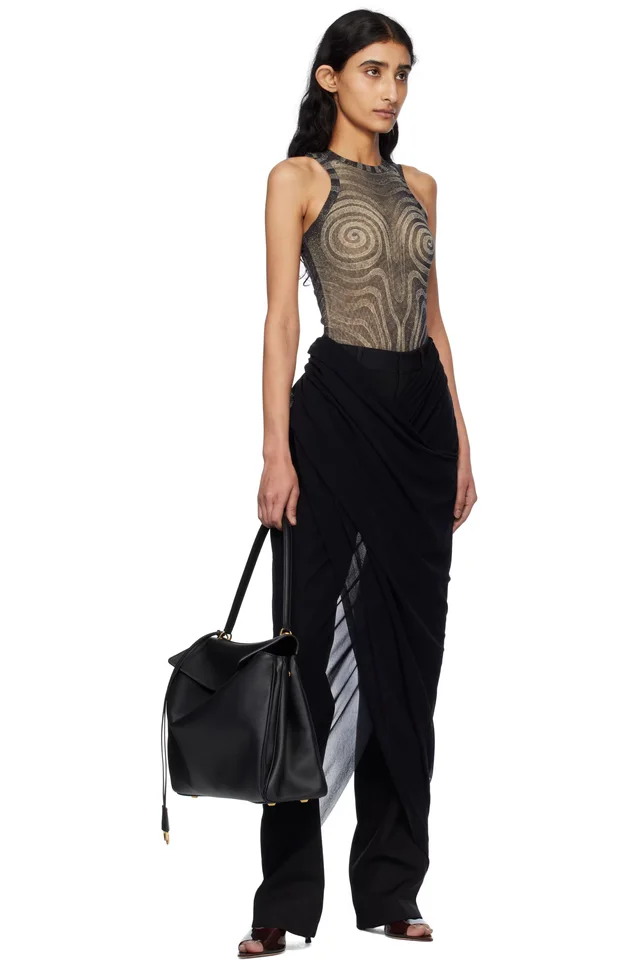 Jean Paul Gaultier Black 'The Spirale' Bodysuit, photo 5 of 5 from SSENSE
