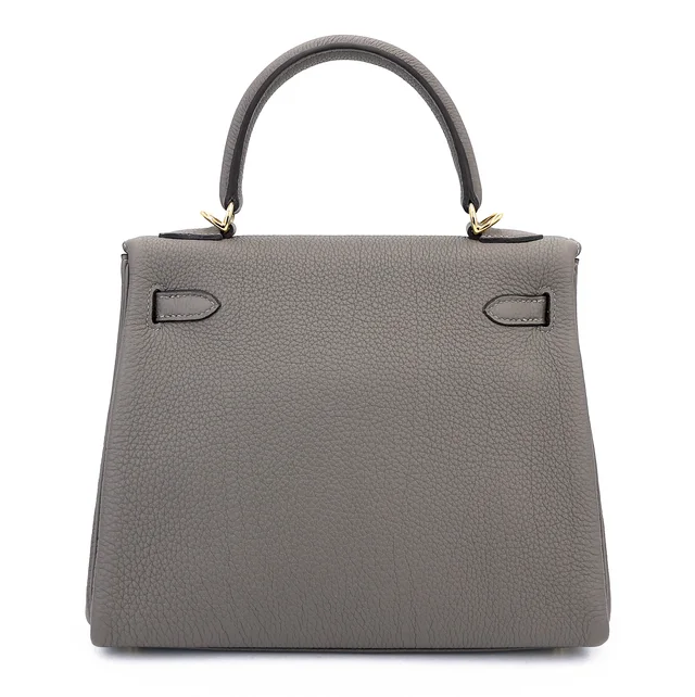 Hermès Kelly 25 Gris Meyer (0L) in Grey Togo leather from Ginza Xiaoma, photo 2 of 4