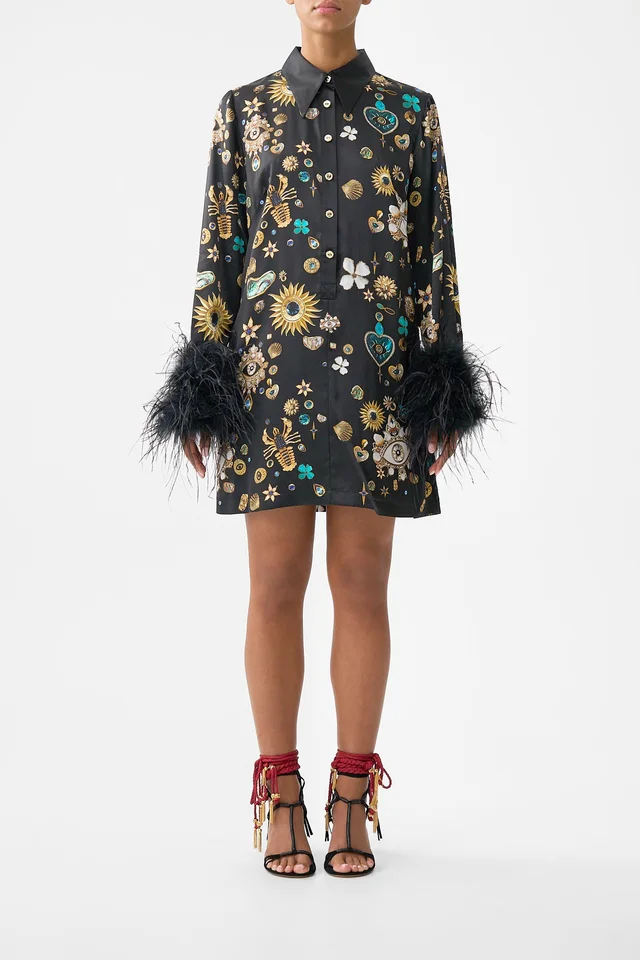 Camilla eBoutique MINI SHIRT DRESS WITH FEATHERS AMULETS AND ALCHEMY from CAMILLA, photo 1 of 1