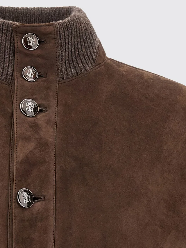 Brunello Cucinelli Suede Panel Blouson Jacket, photo 3 of 5 from SENSER