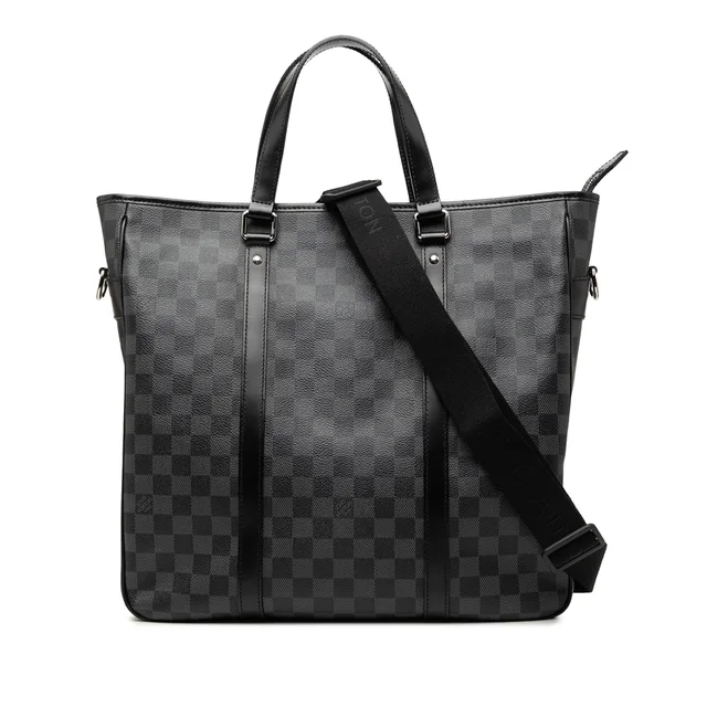 Black Louis Vuitton Damier Graphite Tadao Satchel in Black Leather from Designer Revival, photo 1 of 1