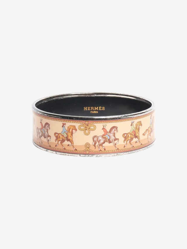 Hermès Brown horse motif enamel bangle in Brown from Sign of the Times