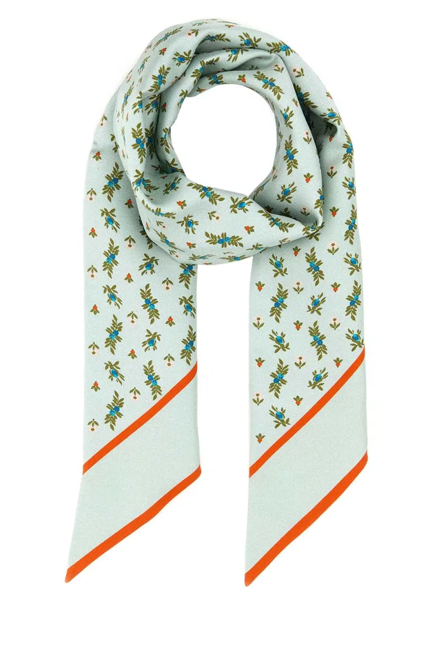 Prada Scarf — Green Exterior: Silk Scarfs in Green Silk from HEWI