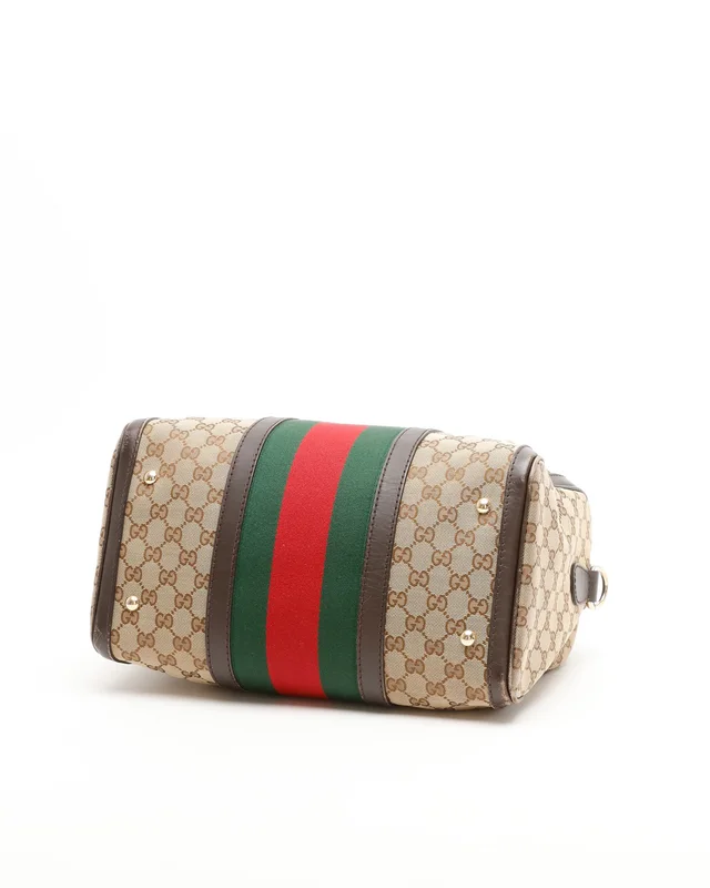 Gucci GG Web Boston Bag in Canvas from A Retro Tale, photo 5 of 11