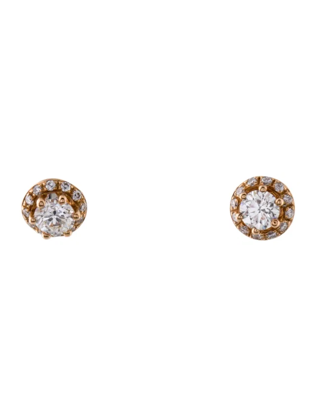 Damiani 18K Diamond Minou Stud Earrings in multicolor from The RealReal