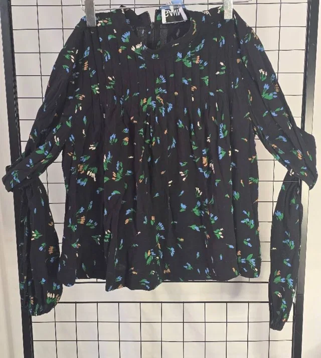 GANNI Cropped black top Black Size: 36 in Black Polyester from Oxfam Online Shop