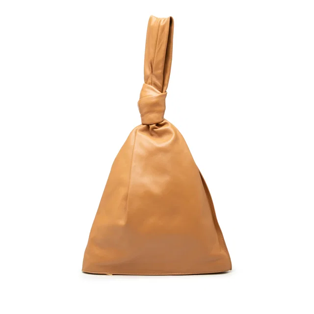 Brown Bottega Veneta Nappa BV Twist Handbag in Brown Nappa leather from Designer Revival