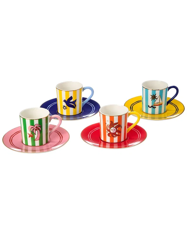 Jonathan Adler Set Of 4 Playa Espresso Cups, image 1 of 1 from Rue La La