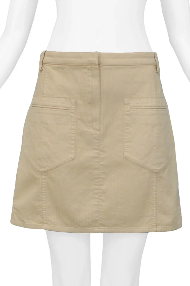 Balenciaga Khaki Pocket Mini Skirt in Green from Resurrection Vintage, photo 3 of 4