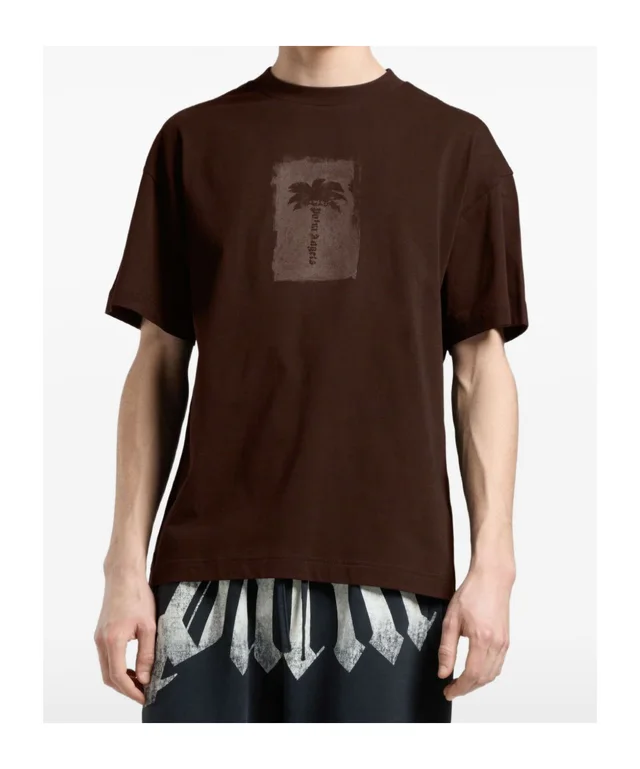 Palm Angels Brushed Palm Tree T-Shirt, photo 2 of 4 from SENSER