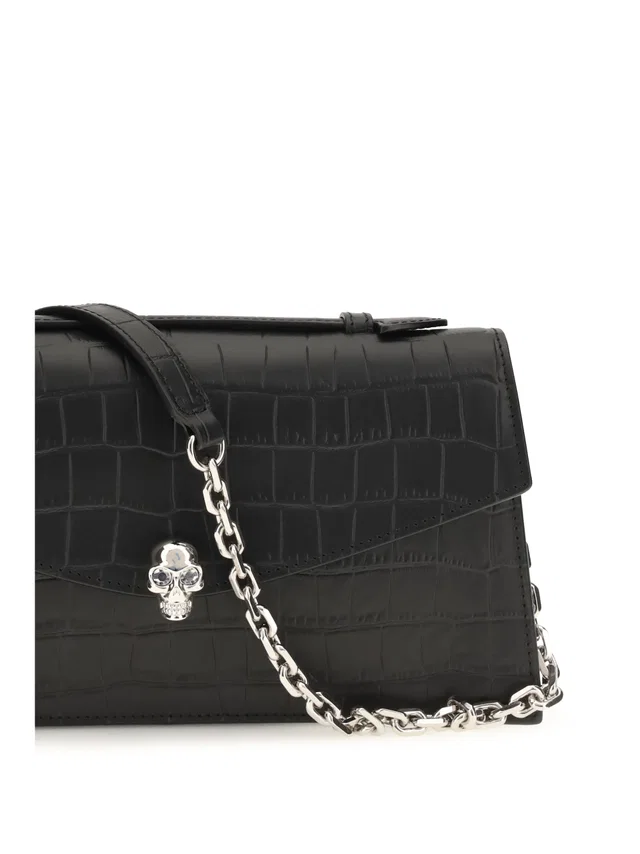 Alexander McQueen Skull Shoulder Bag — Black Calf Leather in Black Calfskin from HEWI