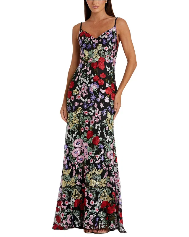 Mac Duggal Floral Lace Sweetheart Column Gown, image 1 of 1 from Rue La La