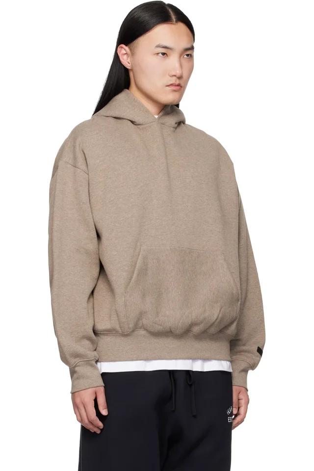Fear of God ESSENTIALS Beige Classic Hoodie, photo 2 of 4 from SSENSE