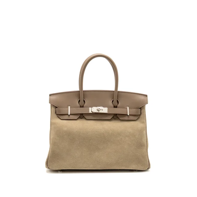 Hermès Birkin 30 Grizzly/Swift Etoupe SHW Stamp Z in Taupe Swift leather from EMIER