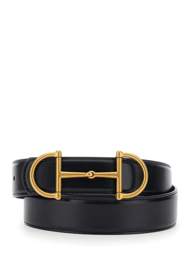 Gucci Horsebit Leather Belt — Black in Black Leather from HEWI