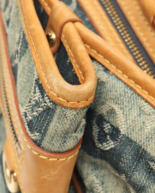 Louis Vuitton Monogram Porte Epaule Raye MM Bag in Denim from A Retro Tale, photo 7 of 13