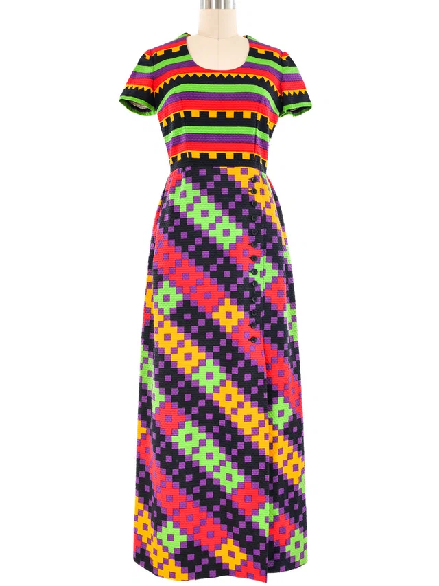 Lanvin Geometric Print Maxi Dress from Arcade Vintage