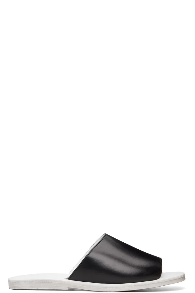 Rier Black & White Leather Sandals, image 1 of 1 from SSENSE