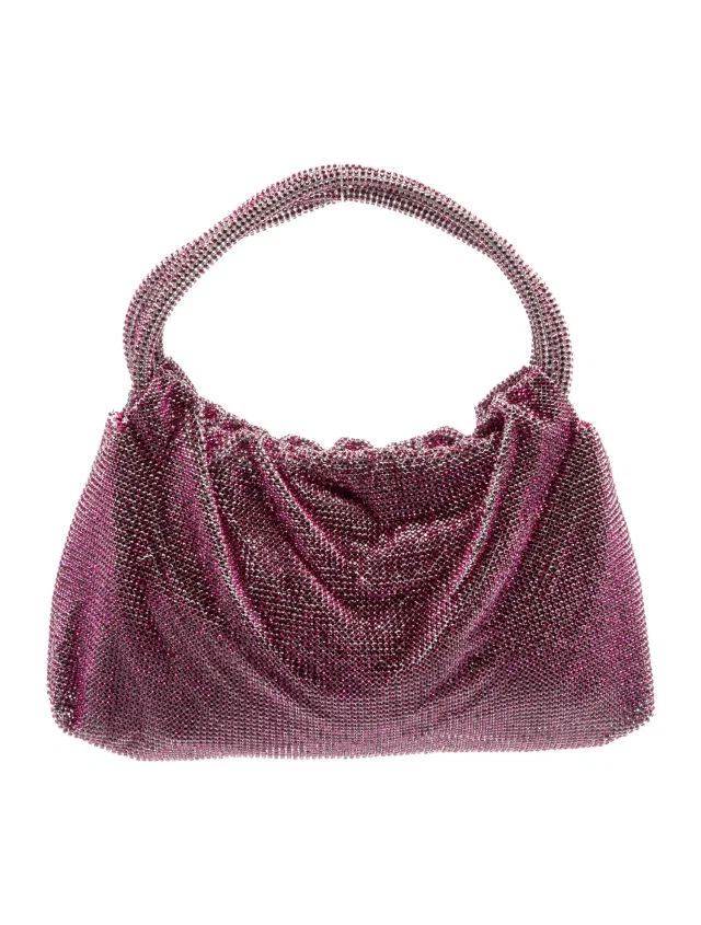 SIMKHAI Sequins Top Handle Bag in pink Satin from The RealReal