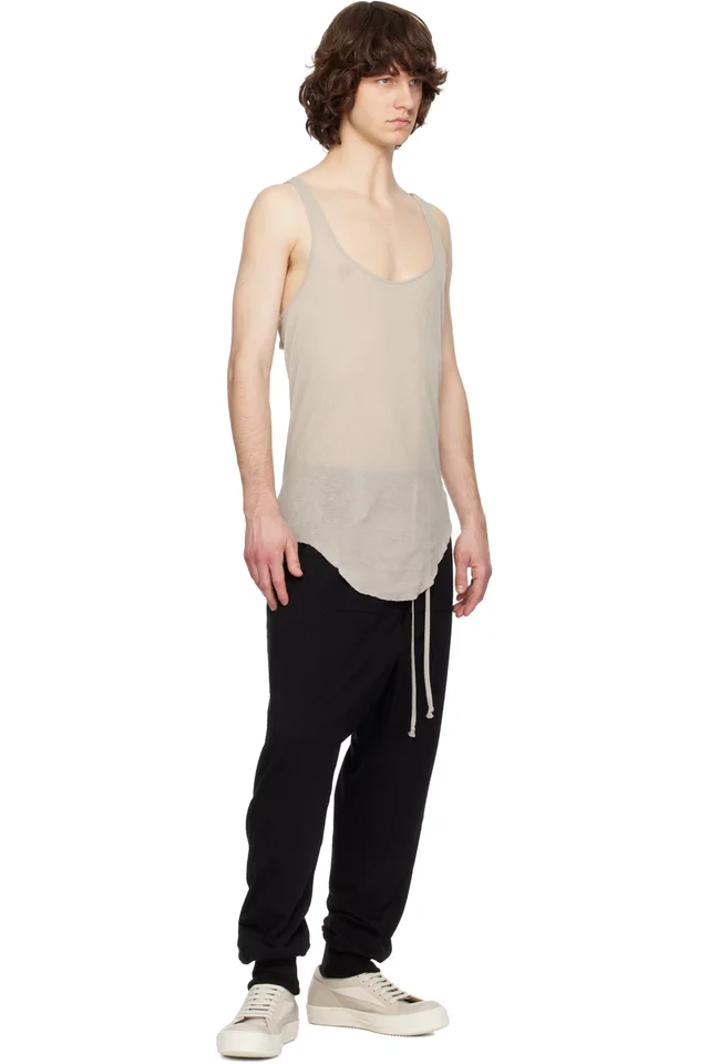 Rick Owens DRKSHDW Black Temple Drawstring Lounge Pants, photo 4 of 4 from SSENSE