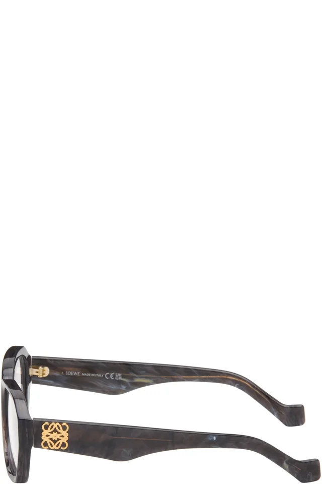 LOEWE Gray Anagram Glasses, photo 3 of 4 from SSENSE