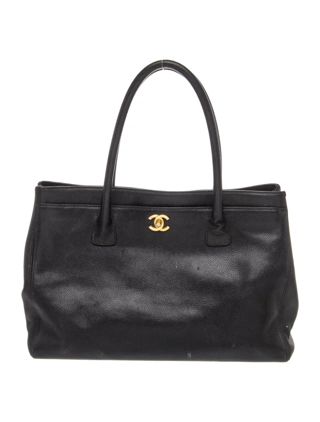 Chanel Medium Executive Cerf Tote in black Leather from The RealReal