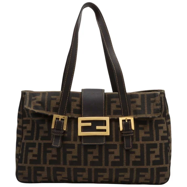 Fendi FF Zucca pattern handbag in brown in Brown Canvas from VINTAGE QOO TOKYO