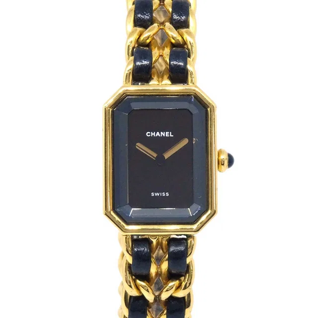 Chanel Premiere Watch Gold #XL in Gold Leather from AMORE Vintage Tokyo