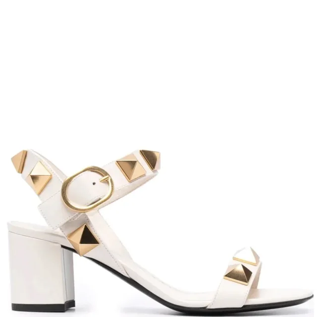 VALENTINO GARAVANI Roman Stud 2 Strap Block 60, Ivory from Cultstatus, photo 1 of 1