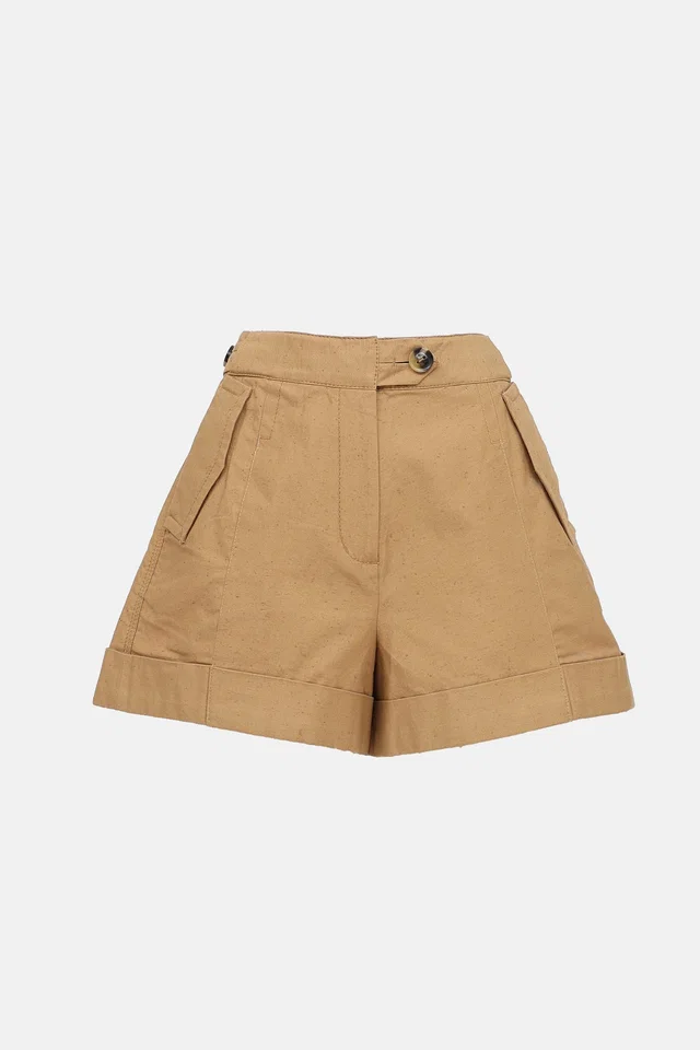 Zimmermann Cuffed Shorts in Silk from VSP Consignment