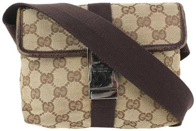 Gucci Monogram GG Belt Pouch Fanny Pack Waist Bag in Canvas from Bagriculture