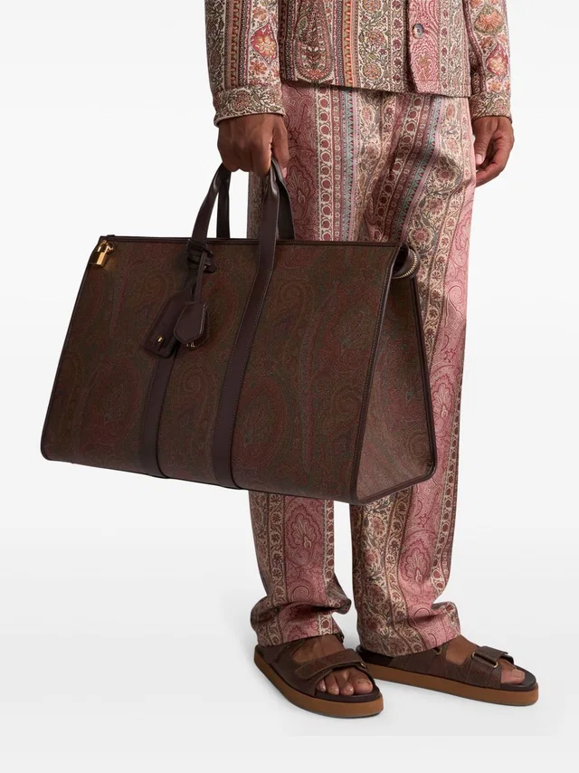 Etro Arnica Top Handle Bag — Brown in Brown Calfskin from HEWI