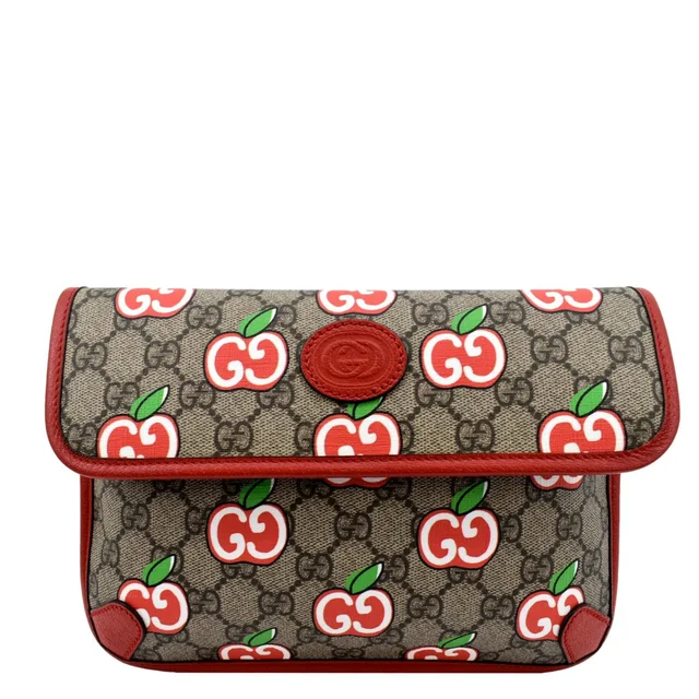 Gucci Apple Interlocking GG Supreme Canvas Belt Bag Multicolor 625233 in Multicolor Canvas from Dallas Designer Handbags