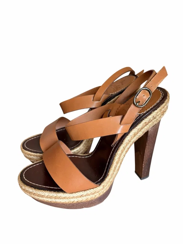 Christian Louboutin Leather Es Cubells 120 Espadrille Sandals Retail 995 in neutral|red|brown Leather from Poshmark