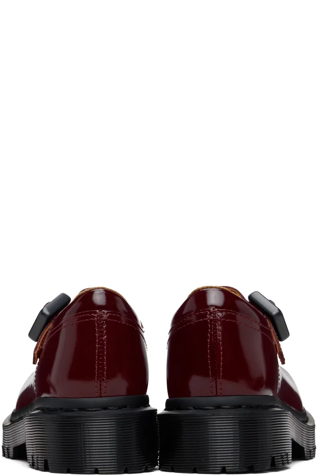 Dr. Martens Burgundy Rejena Mary Jane Laquered Leather Loafers, photo 2 of 5 from SSENSE