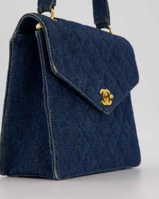 Chanel Vintage Denim Medium Top Handle Bag in Denim from Sellier, photo 11 of 18