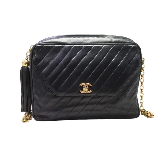 Chanel Quilted Lambskin Chain Shoulder Bag in Lambskin from The Reluxe