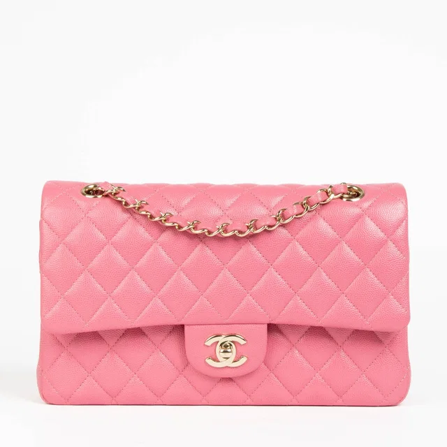 Chanel Pink Caviar Medium Classic 11.12 Bag in Pink Caviar leather from Labellov