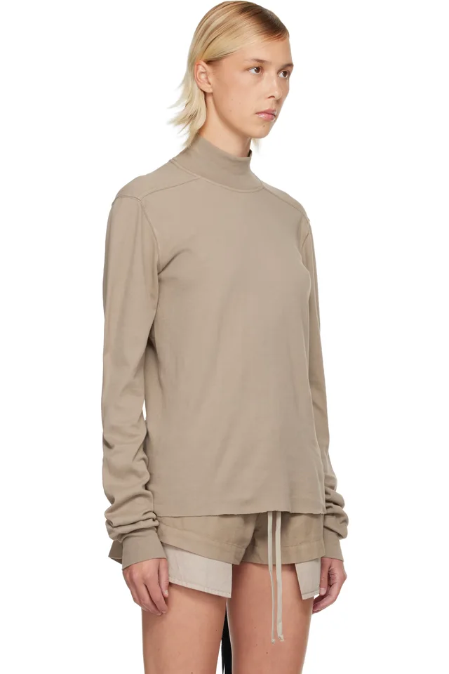 Rick Owens DRKSHDW Taupe Concordians Headon Dbl Sweater, photo 2 of 4 from SSENSE
