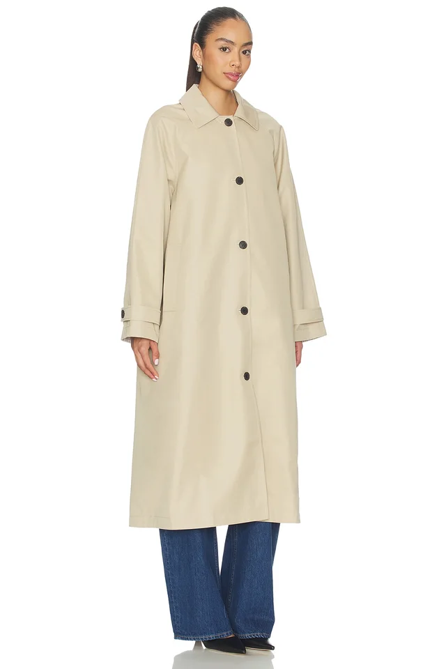 EAVES Lena Car Coat in Khaki, photo 4 of 7 from REVOLVE (Canada)