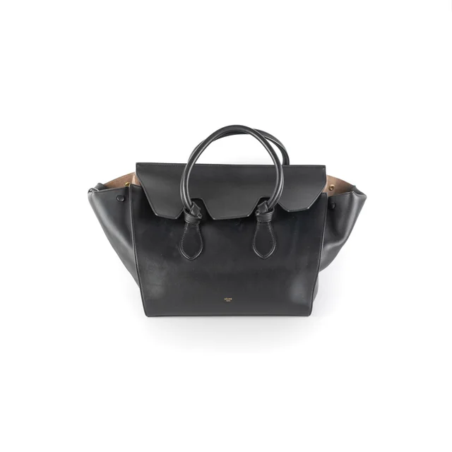 Celine Tie Tote Bag Black in Black Leather from The Purse Affair