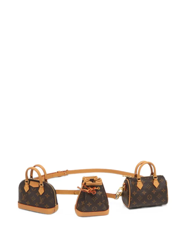 Louis Vuitton Pre-Owned Mini Trio Icones Monogram Canvas Cross Body Bag | Brown | FARFETCH in Brown Coated canvas from Farfetch