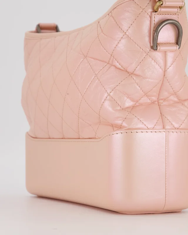 Chanel Large Gabrielle Bag in Light Pink Crumpled Calfskin Leather with Mixed Hardware in Pink Calfskin from Sellier, photo 12 of 19